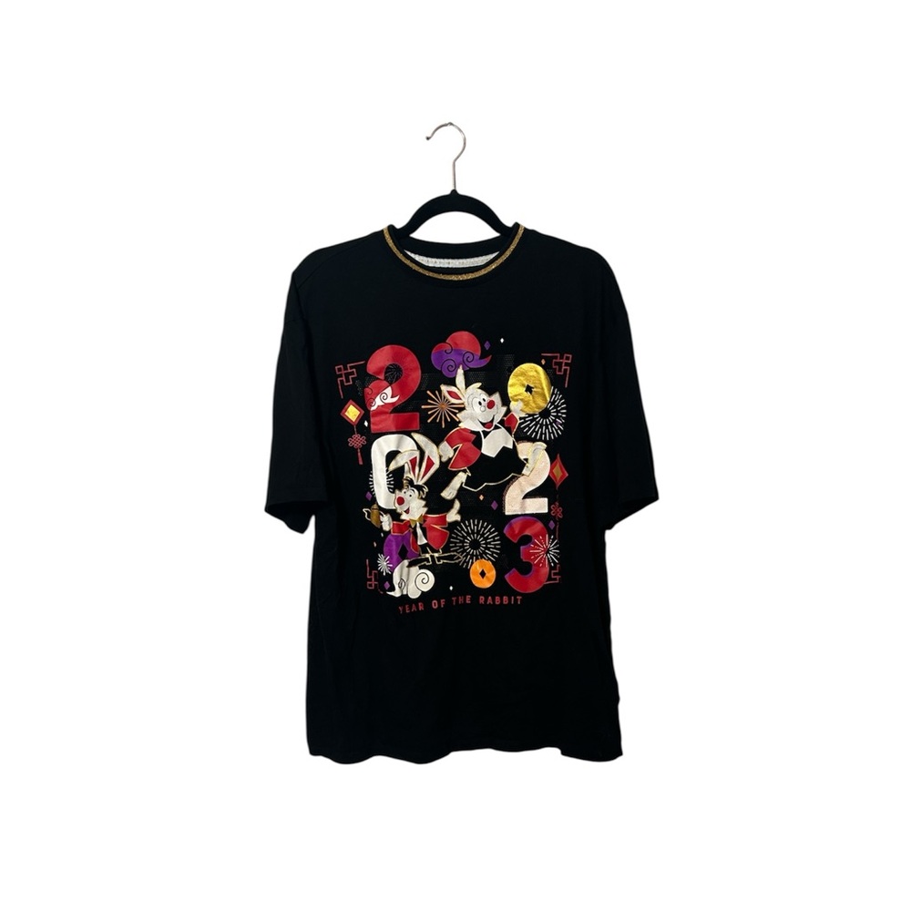 Disney Year of the Rabbit 2023 Graphic Tee Black Size Large